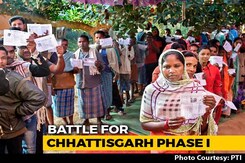 Slow Polling In Round 1 In Chhattisgarh Amid Maoist Threat Slow Polling In Round 1 In Chhattisgarh Amid Maoist Threat
