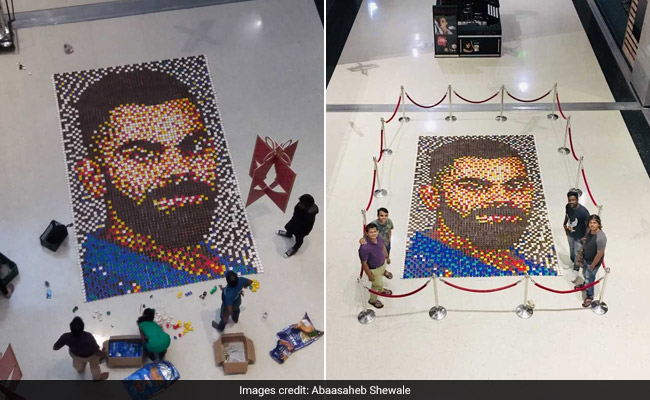 Mumbai Artist Creates Massive Virat Kohli Mosaic With Over 4,000 <i>Diyas</i>