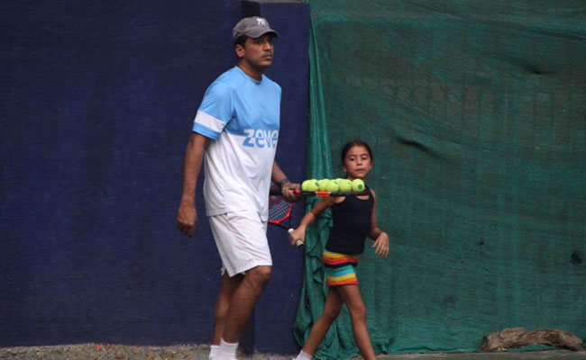 Nothing Much, Just Some Cute Pics Of Lara Dutta And Mahesh Bhupathi's Daughter Saira From The Tennis Court