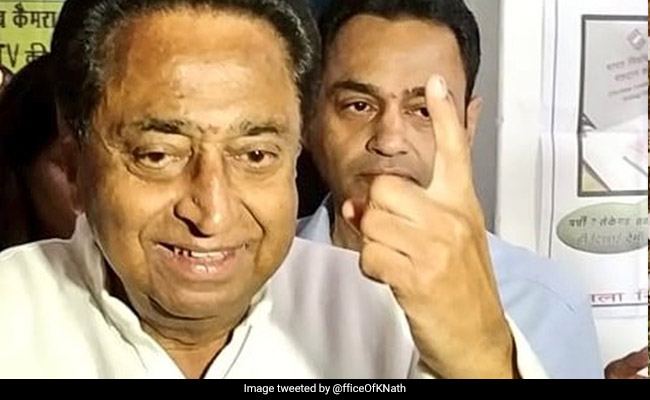 Kamal Nath Shows Palm After Voting, BJP Says Poll Violation