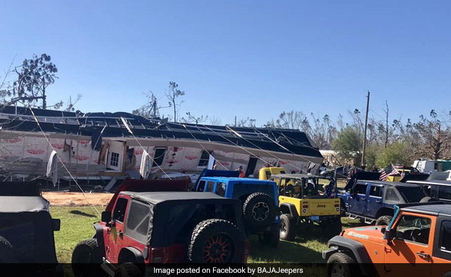 House Tipped Over By Hurricane Gets Flipped Right Back Up With Jeeps