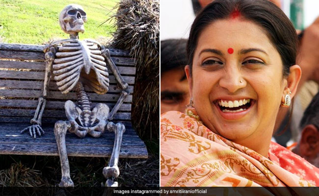 Deepika-Ranveer की Wedding Pics के लिए बेताब हैं स्मृति ईरानी, कंकाल की फोटो पोस्ट कर लिखा कुछ ऐसा...