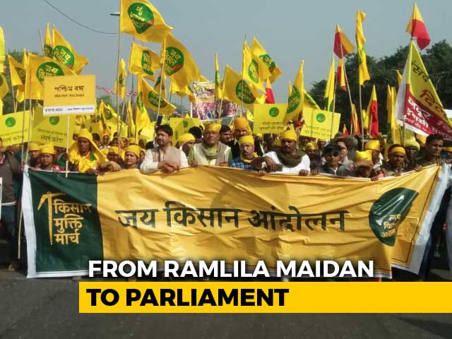 Mega Farmers' March To Parliament In Traffic-Stopping Protest