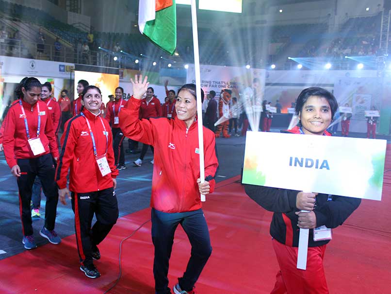 Women's World Boxing Championships: Mary Kom Leads Indian Contingent At Opening Ceremony. In Pictures