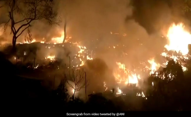 Watch: Massive Fire At A Garbage Dump In Delhi's Jangpura