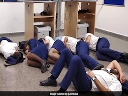 6 Ryanair Crew Members Fired Over Photo Of Them Sleeping On Airport Floor 6 Ryanair Crew Members Fired Over Photo Of Them Sleeping On Airport Floor