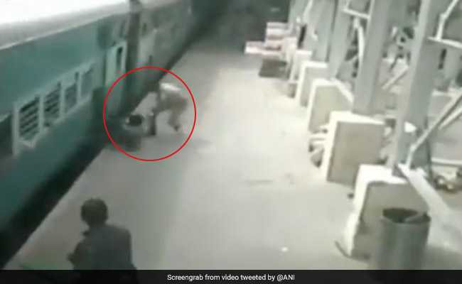 Man Tried To Board Moving Train, Slipped. Watch What Happened Next