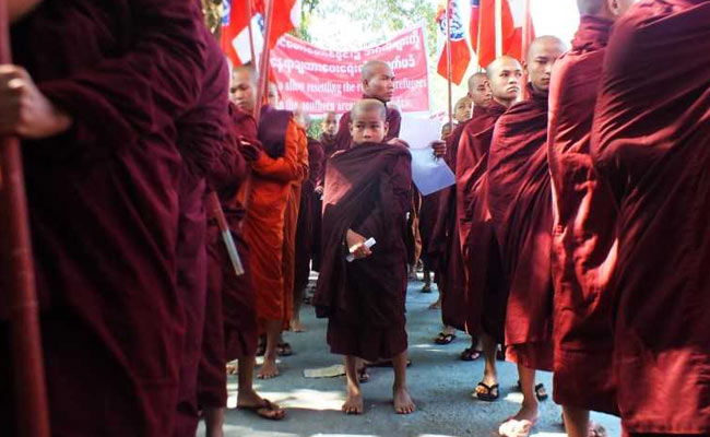 Protests In Myanmar's Rakhine State Opposing Rohingya Return