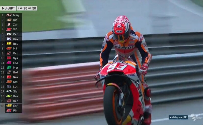 MotoGP: Rossi Crashes In The Lead As Marquez Takes Win At Malaysian GP MotoGP: Rossi Crashes In The Lead As Marquez Takes Win At Malaysian GP