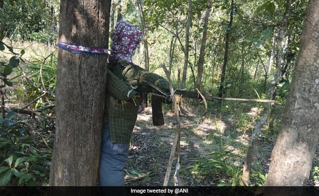 Maoists In Bastar Using Human Effigies With Fake Guns To Take On Troopers