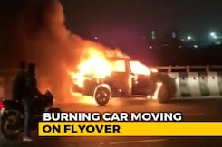 Dramatic Video Shows Burning Car Moving On Gurgaon Flyover Dramatic Video Shows Burning Car Moving On Gurgaon Flyover