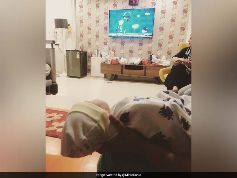 Sania Mirza And Baby Izhaan Watch "Baba" Shoaib Malik Play