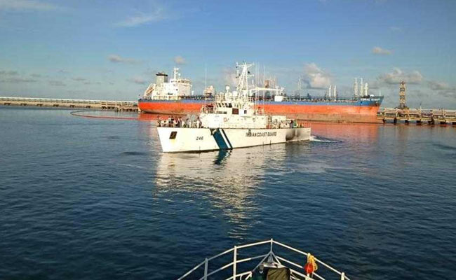 Most Of Oil Spilled At Ennore Recovered By Coast Guard Ships
