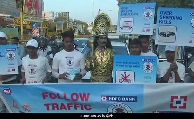 Lucknow Traffic Police Use 'Yama' To Warn Motorists Against Violations