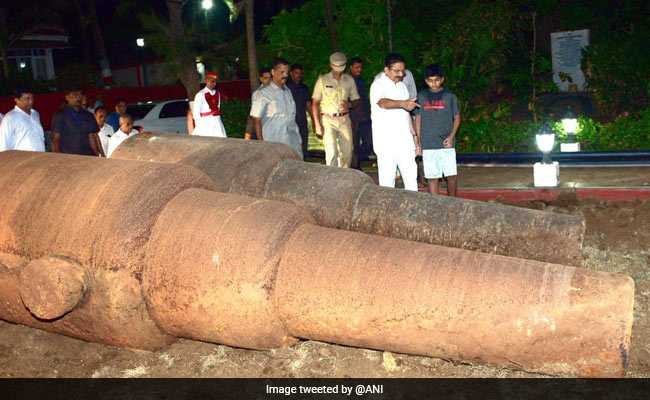 Gigantic British-Era Cannons Found In Maharashtra Raj Bhavan