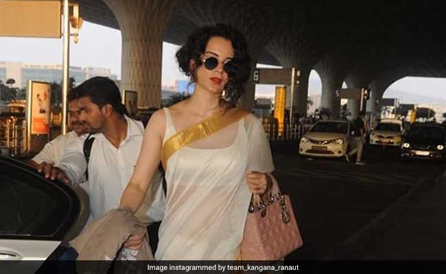 Kangana Ranaut Just Rocked A Very Elegant Maheshwari <i>Saree</i>. Get Her Look