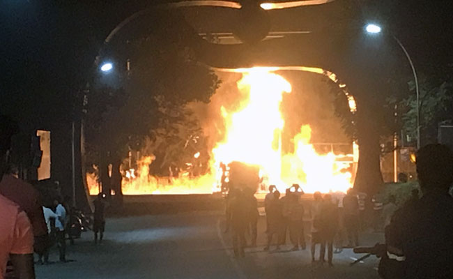 Huge Fire In Mumbai's Wadala As Tanker Bursts Into Flames After Crash