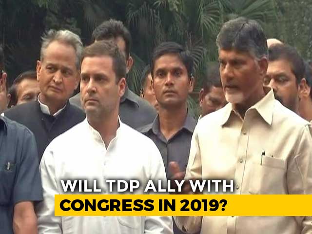 "Idea Is To Defeat BJP": Rahul Gandhi, Chandrababu Naidu Join Hands