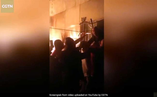 Watch How Elderly Couple Trapped In Burning House Were Rescued