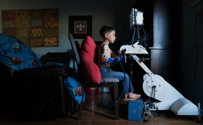 The 5-year-old could not move his neck, right arm or either leg
