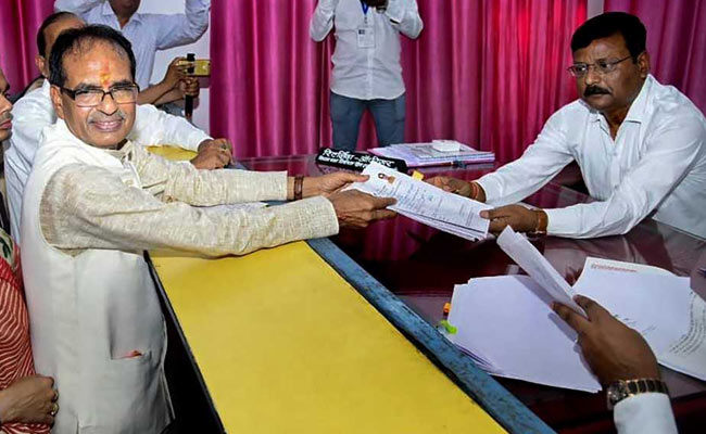 Madhya Pradesh Chief Minister Shivraj Chouhan Files Nomination Papers