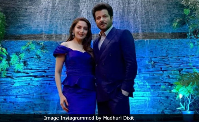<i>Mowgli</i> Premiere: Madhuri Dixit And Anil Kapoor - Nisha And Baloo - Showed Up In Matching Blue
