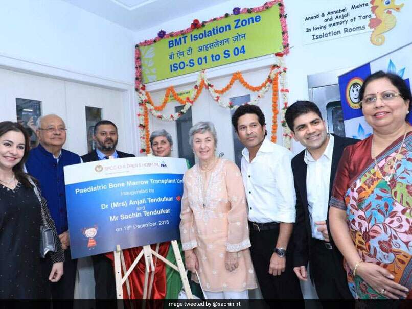 Sachin Tendulkar Bats For Social Cause, Inaugurates Bone Marrow Transplant Unit In Mumbai Sachin Tendulkar Bats For Social Cause, Inaugurates Bone Marrow Transplant Unit In Mumbai