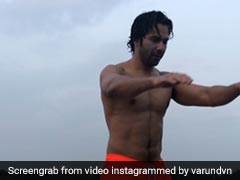 गहरे पानी में वरुण धवन ने लगाई छलांग, मस्ती के मूड में यूं आए नजर... देखें  Video