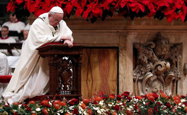 Remember The Poor And Shun Materialism, Pope Says On Christmas Eve