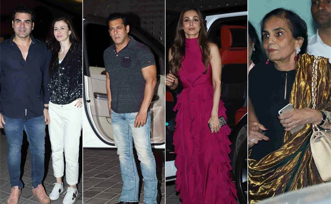 In Pics: Salman Khan, Arbaaz Khan, Malaika Arora Attend Salma Khan's Birthday Bash