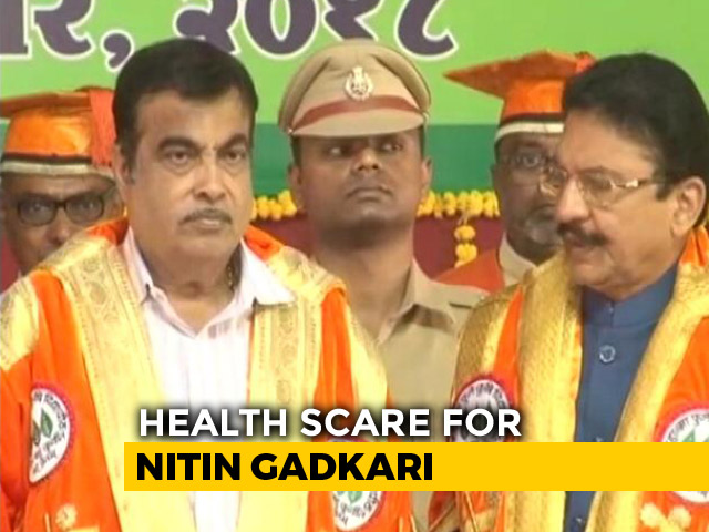 Nitin Gadkari Faints On Stage During Event In Maharashtra