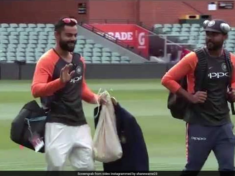 Virat Kohli Giggles At His Own Dance Video Shown By Shane Warne. Watch Virat Kohli Giggles At His Own Dance Video Shown By Shane Warne. Watch