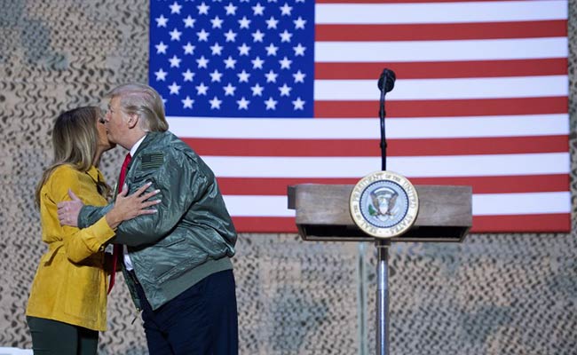 Donald Trump Declares End To US "Policeman" Role On Surprise Iraq Visit