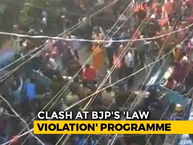 Lathicharge In Bengal Town As Protesting BJP Workers Attack Cops
