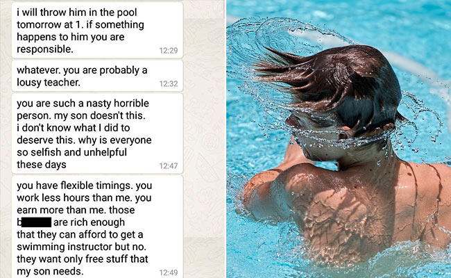 Single Mom Abuses Swimming Teacher. Shocking WhatsApp Chat Goes Viral