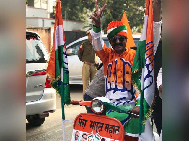 Congress Workers Celebrate Outside Sachin Pilot's House In Jaipur