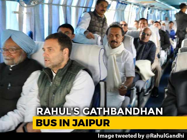Rahul Gandhi, Opposition Leaders On <i>'Gathbandhan Travels'</i> For Oath Events