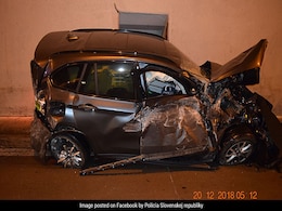 On Video, Car Hits Roadside Ramp, Crashes Into The Top Of A Tunnel On Video, Car Hits Roadside Ramp, Crashes Into The Top Of A Tunnel