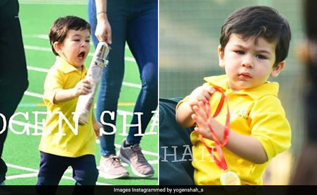 तैमूर अली खान ने स्कूल में कुछ यूं लगाई दौड़, 'स्पोर्ट्स डे' पर जीता मेडल... देखें Pics