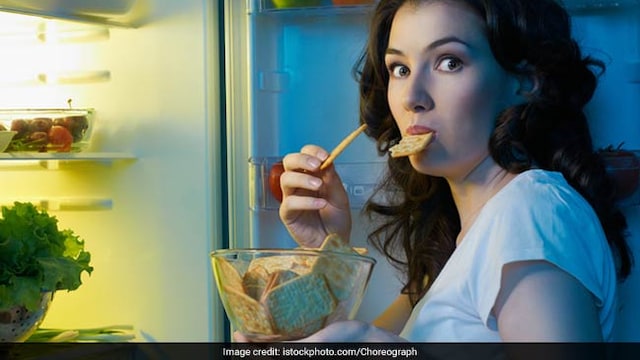 Unhealthy late-night snacking can contribute to extra weight