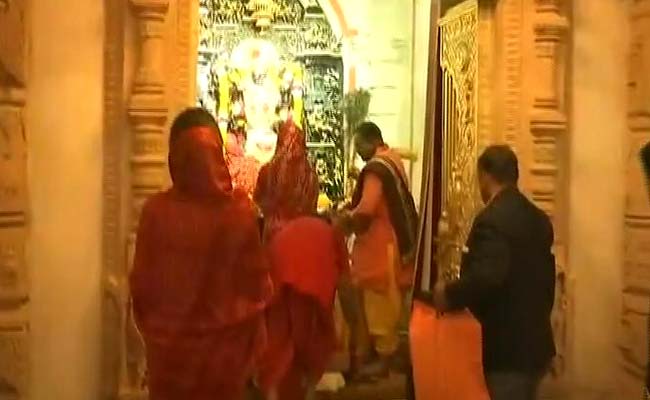 Vasundhara Raje Visits Tripura Sundri Temple Ahead Of Poll Results