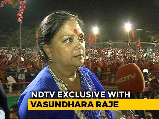 No Regrets, Couldn't Have Done Anything Differently, Says Vasundhara Raje