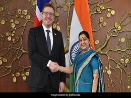 Sushma Swaraj Meets Iceland's Foreign Minister, Holds Bilateral Talks Sushma Swaraj Meets Iceland's Foreign Minister, Holds Bilateral Talks