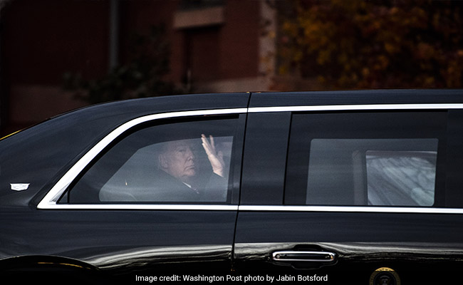 Trump's 250 Yard, 8-Vehicle Motorcade To Greet Bush Jr Across The Street