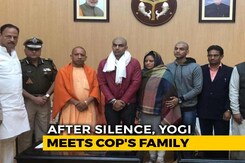 After Silence On UP Cop Killing By Mob, Yogi Adityanath Meets His Family After Silence On UP Cop Killing By Mob, Yogi Adityanath Meets His Family