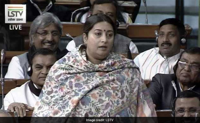 "If Sati And Dowry Banned, Why Not Triple <i>Talaq</i>": Smriti Irani Asks House