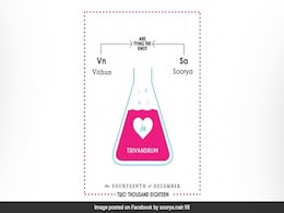 "Perfect Chemistry": Kerala Couple's Wedding Card Goes Viral "Perfect Chemistry": Kerala Couple's Wedding Card Goes Viral