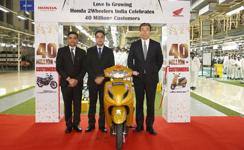 Honda 2Wheelers Sales Cross 40 Million Mark In India