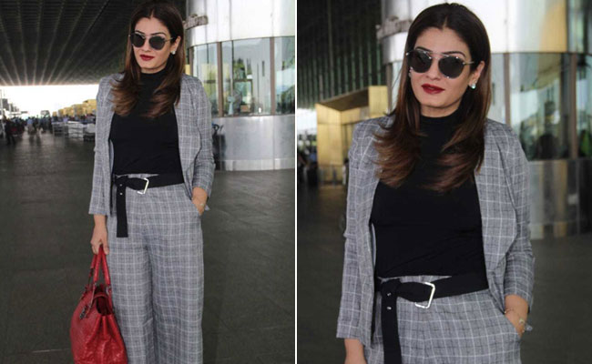 Here's How To Get Raveena Tandon's Chic Checked Look