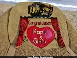 To Kapil Sharma And Ginni Chatrath, With Love From Sand Artist Sudarsan Pattnaik To Kapil Sharma And Ginni Chatrath, With Love From Sand Artist Sudarsan Pattnaik
